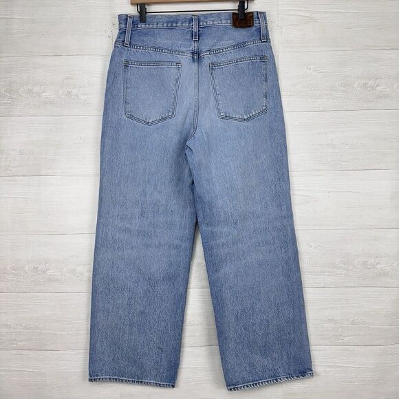 Rivet & Thread Madewell Jeans Women 31 High Rise Wide Leg Mason Light Wash Blue - Picture 6 of 16